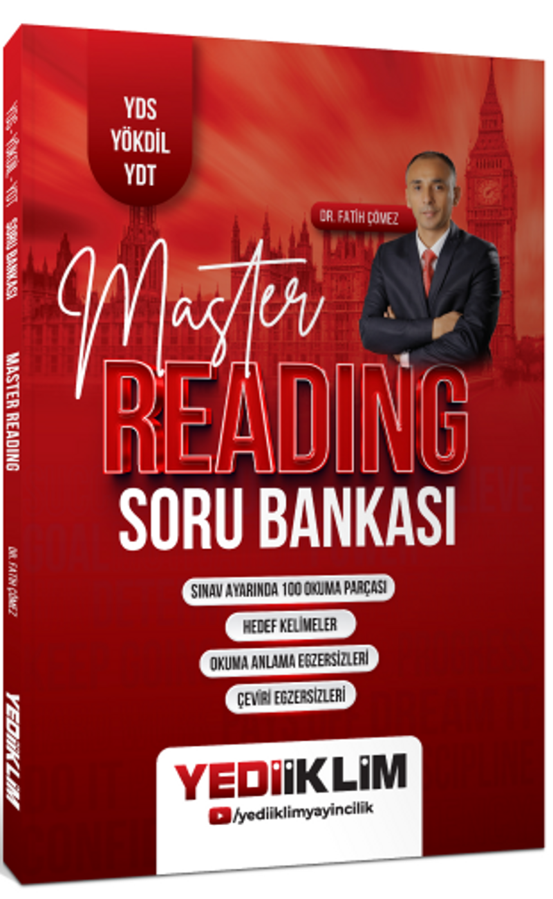 YDS YÖKDİL YDT Master Reading Soru Bankası kitap kapağı