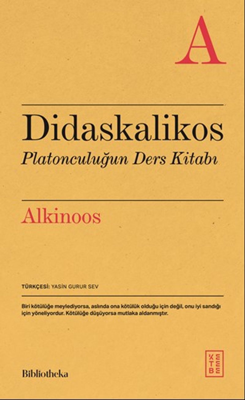 Didaskalikos Platonculuğun Ders Kitabı kitap kapağı