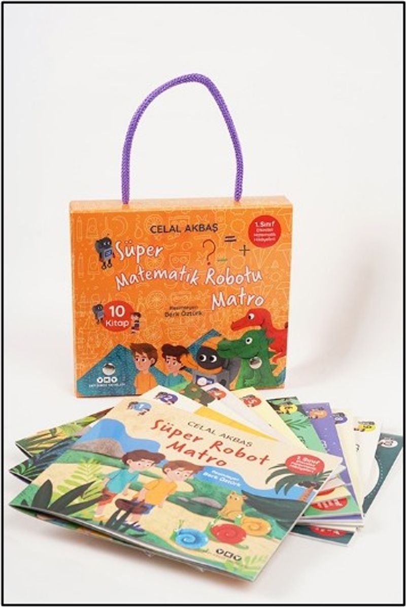 Süper Matematik Robotu Matro 1. Sınıf Etkinlikli Matematik Hikayeleri Eğitim Seti (10 Kitap) kitap kapağı