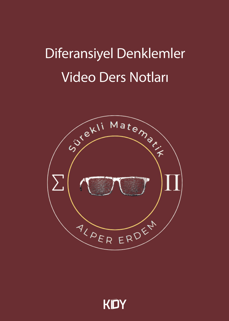 Diferansiyel Denklemler Video Ders Notları kitap kapağı