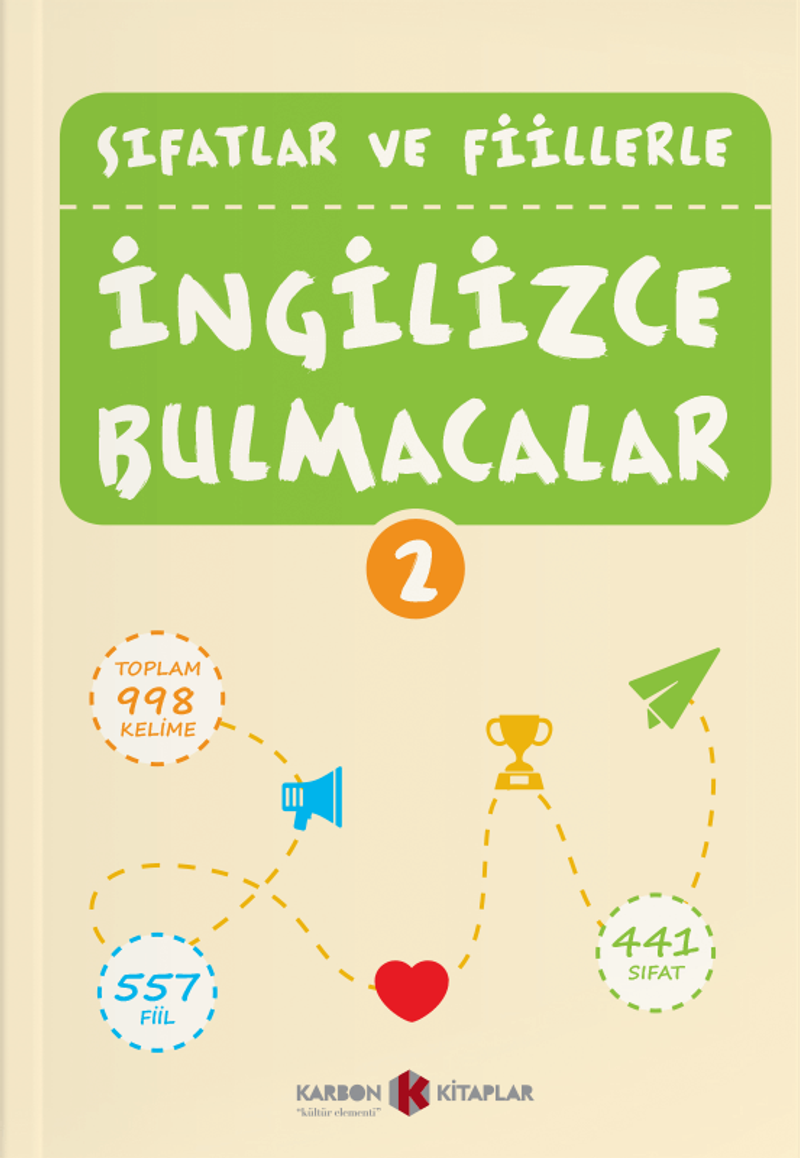 Sıfatlar ve Fiillerle İngilizce Bulmacalar - 2 kitap kapağı