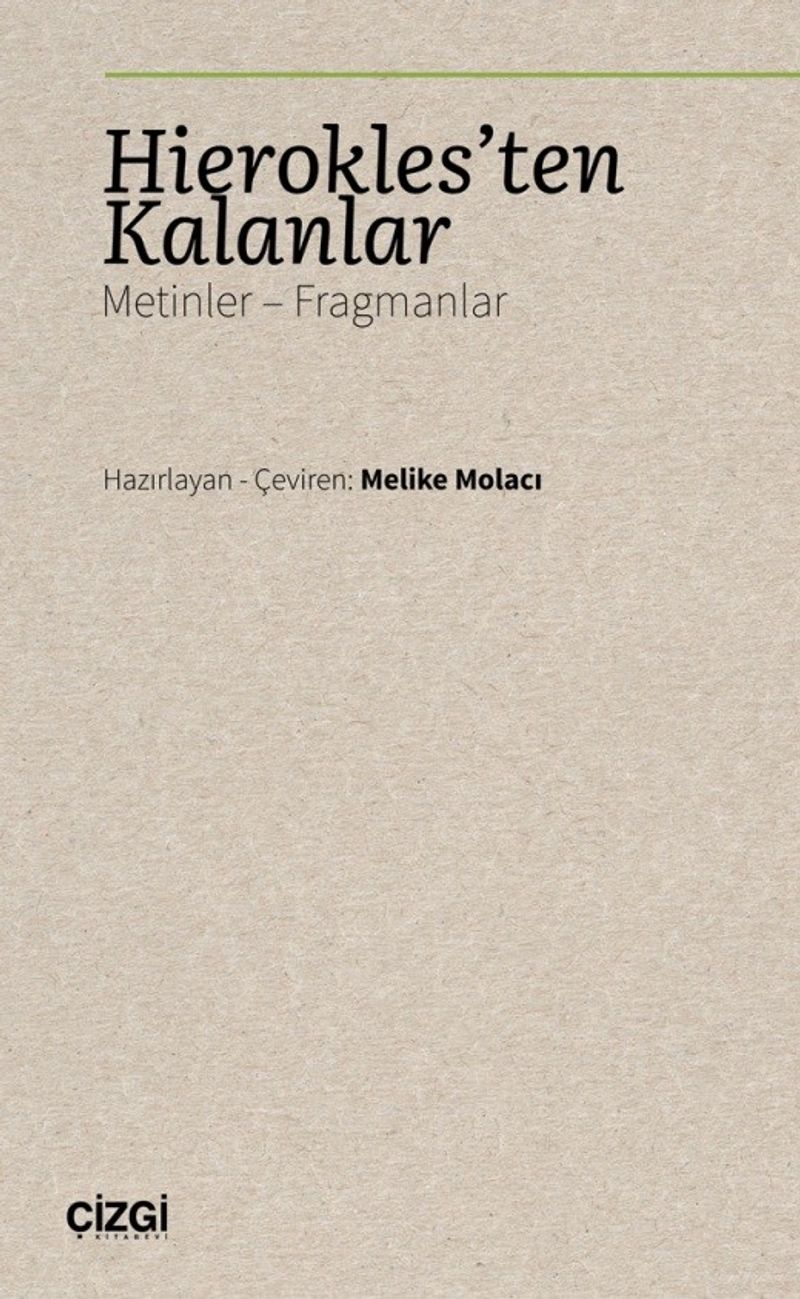 Hierokles'ten Kalanlar Metinler - Fragmanlar kitap kapağı