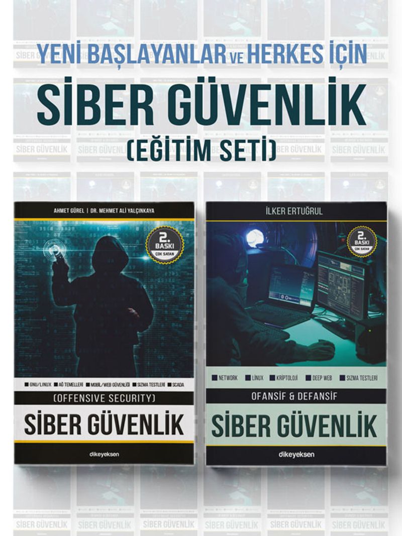 Yeni Başlayanlar ve Herkes için Siber Güvenlik Eğitim Seti (2 Kitap) kitap kapağı