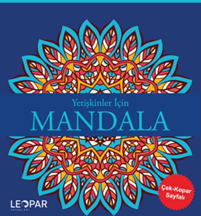 Yetişkinler İçin Mandala (Lacivert) kitap kapağı