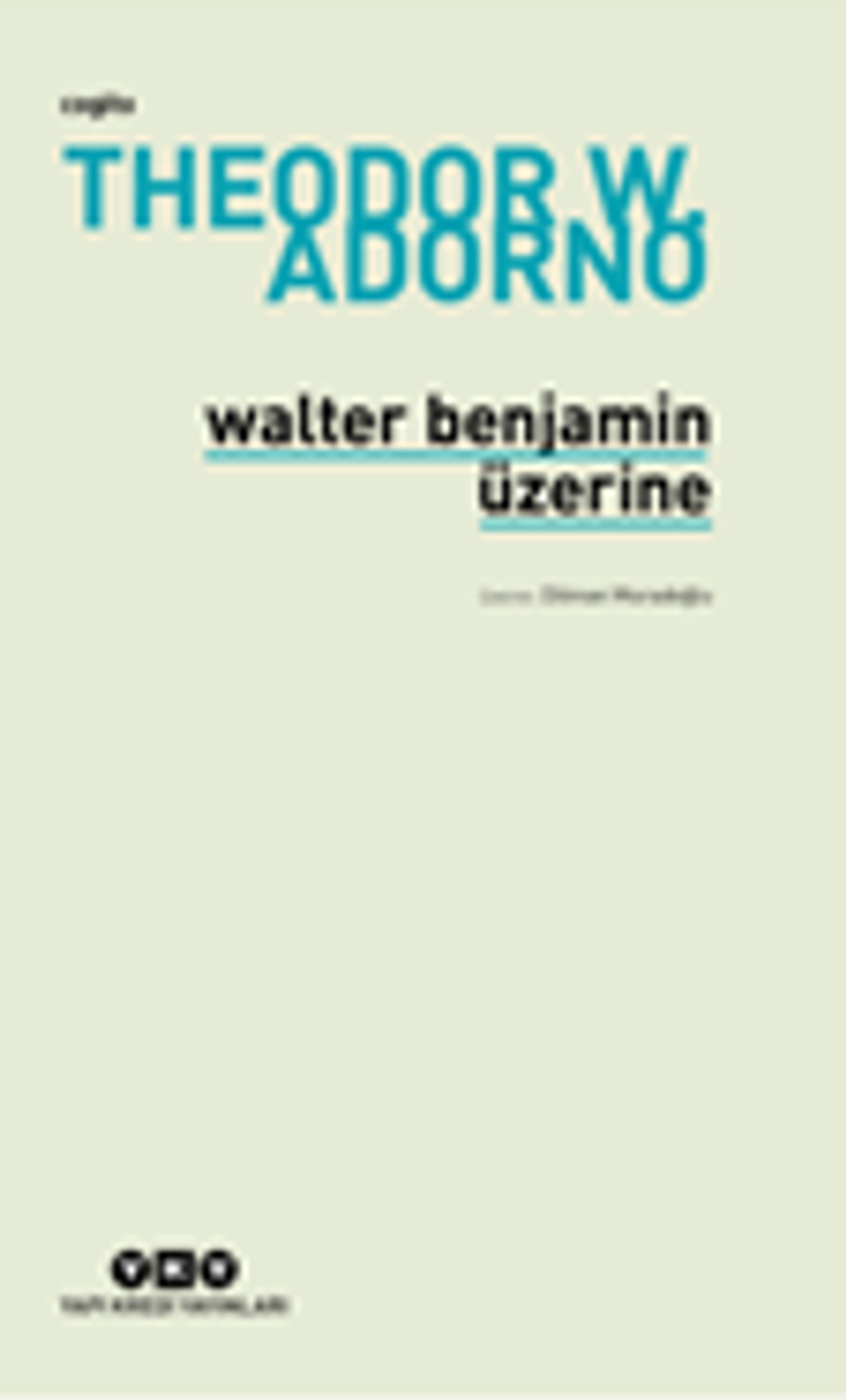 Walter Benjamin Üzerine kitap kapağı