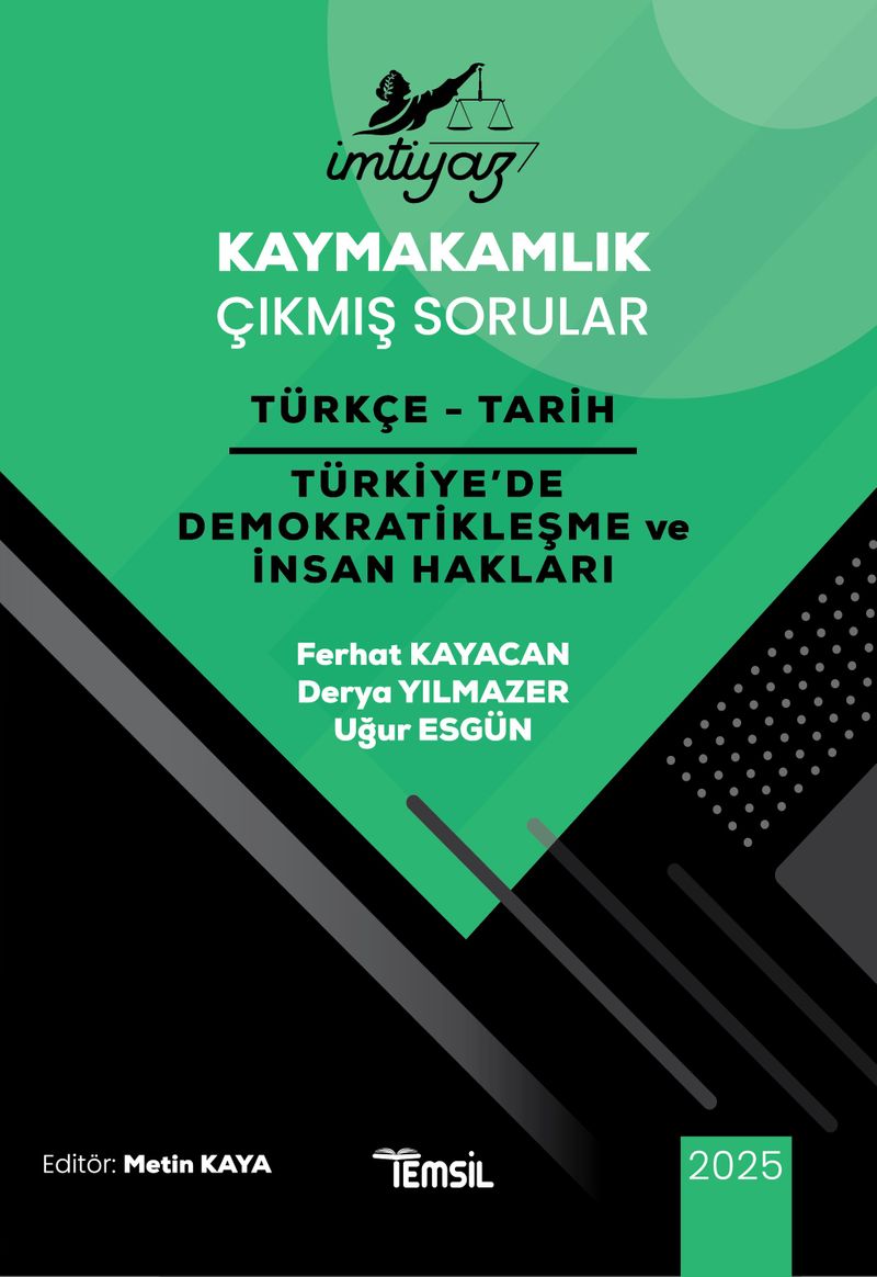 İmtiyaz Kaymakamlık Çıkmış Sorular Türkçe - Tarih - Türkiye'de Demokratikleşme ve İnsan Hakları kitap kapağı