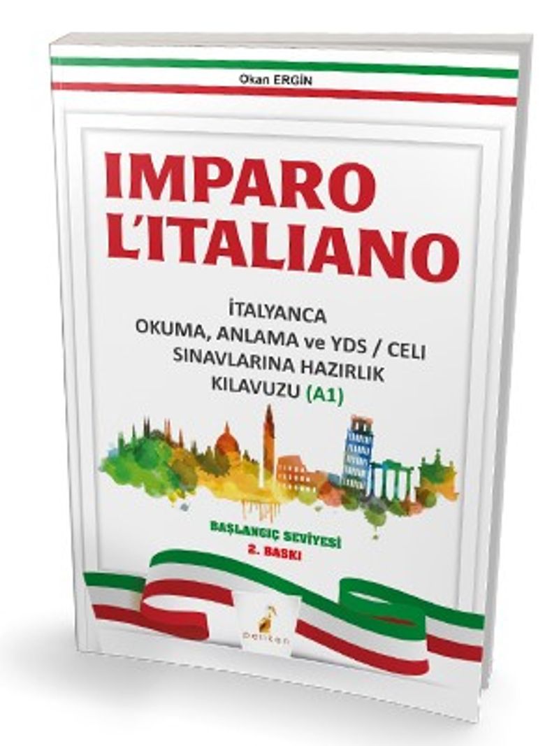 Imparo L'italiano İtalyanca Okuma Anlama ve YDS CELI Sınavlarına Hazırlık Kılavuzu A1 kitap kapağı