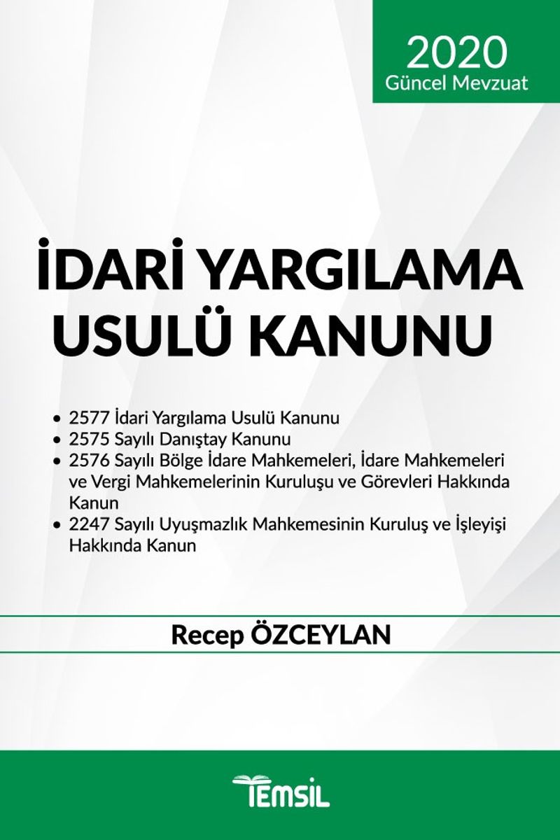 İdari Yargılama Usulü Kanunu kitap kapağı