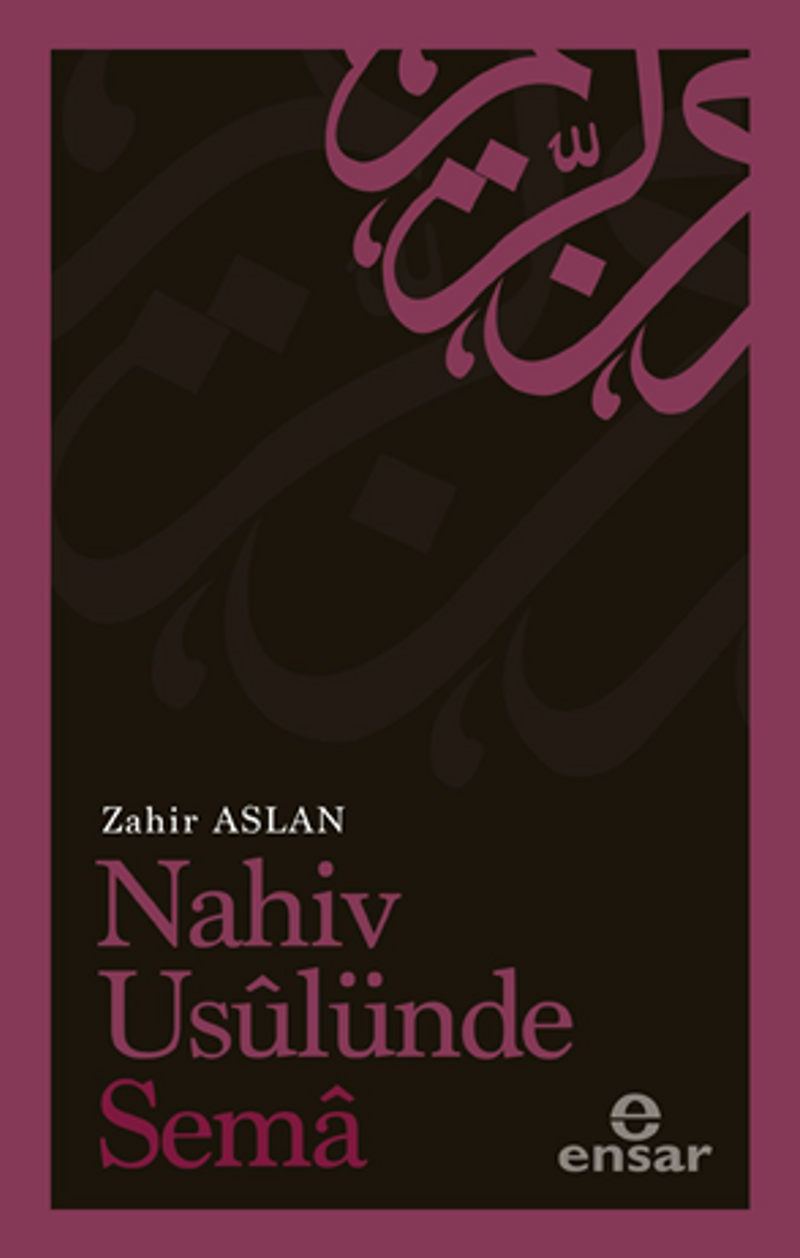 Nahiv Usulünde Sema kitap kapağı