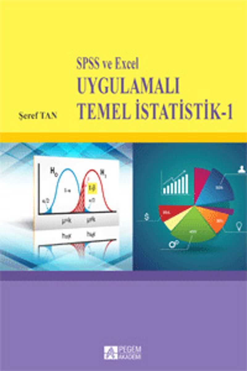SPSS ve Excel Uygulamalı Temel İstatistik 1 kitap kapağı
