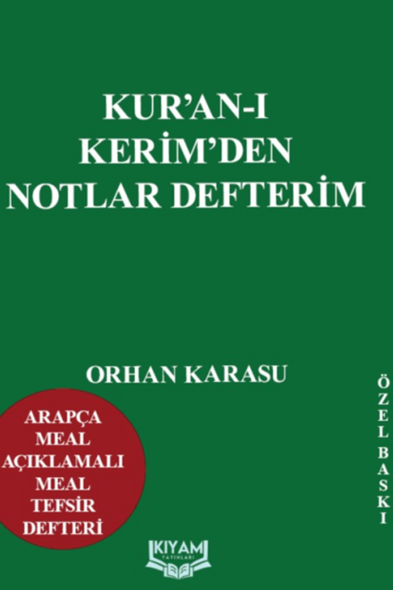 Kur'an-ı Kerimden Notlar Defterim kitap kapağı