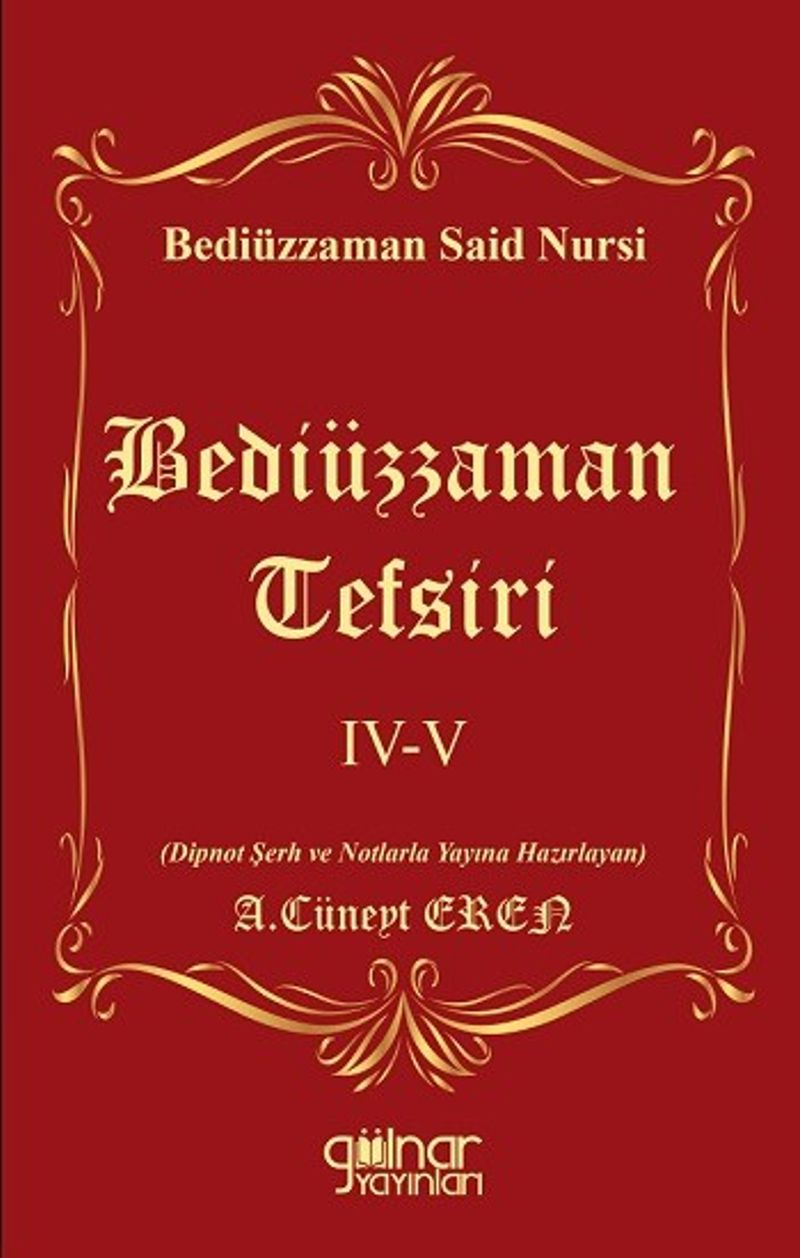 Bediüzzaman Tefsiri IV-V kitap kapağı