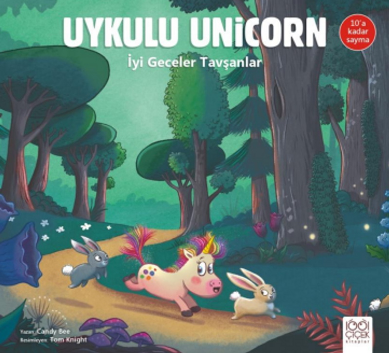 Uykulu Unicorn İyi Geceler Tavşanlar / 10'a Kadar Sayma kitap kapağı