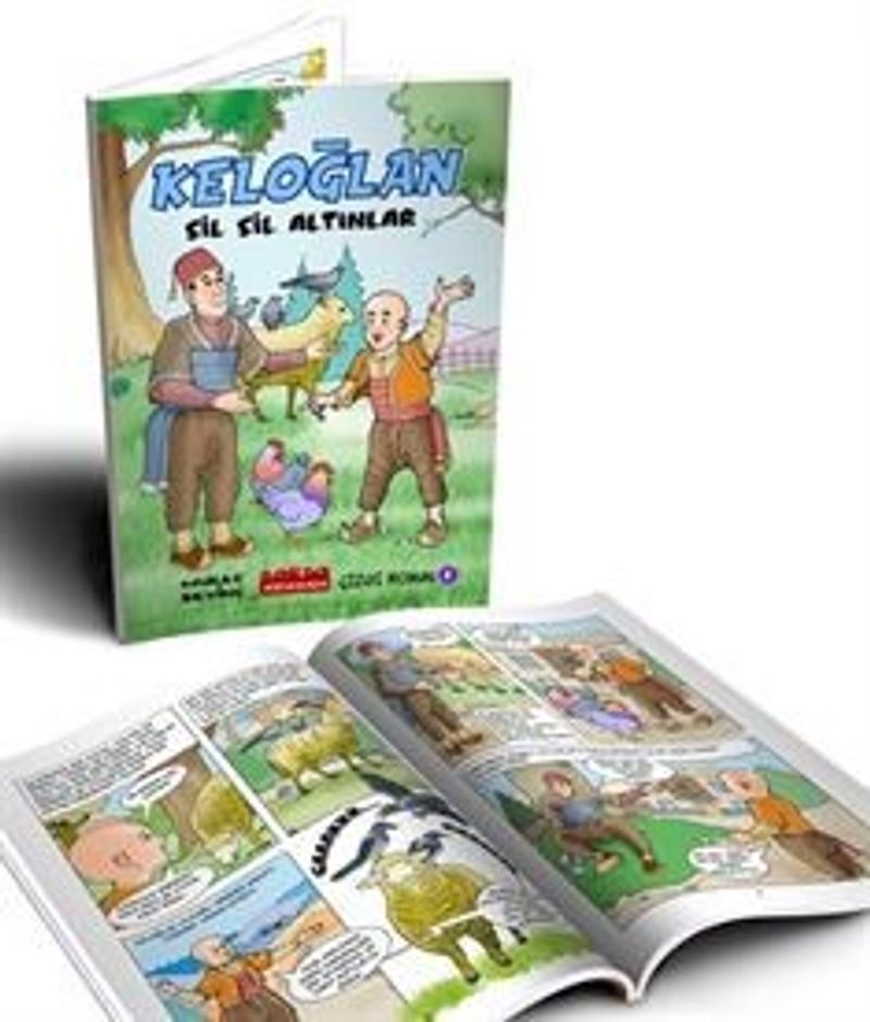 Keloğlan Çil Çil Altınlar (Çizgi Roman) kitap kapağı