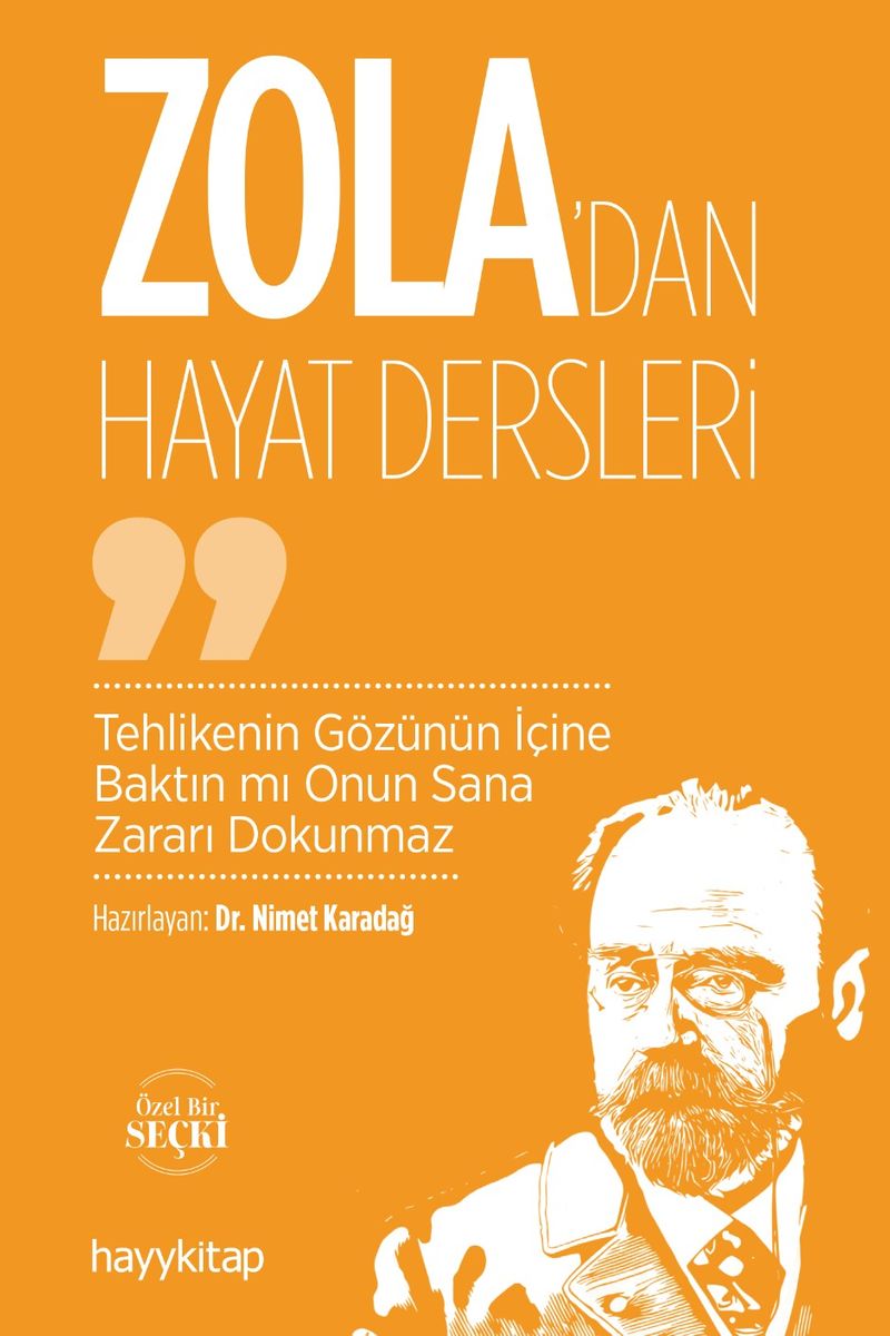 Zola'dan Hayat Dersleri Tehlikenin Gözünün İçine Baktın mı Onun Sana Zararı Dokunmaz kitap kapağı