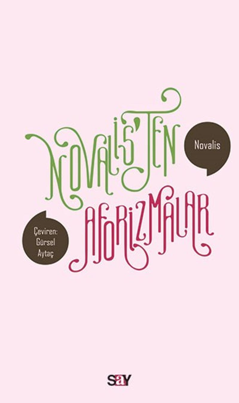 Novalis'ten Aforizmalar kitap kapağı