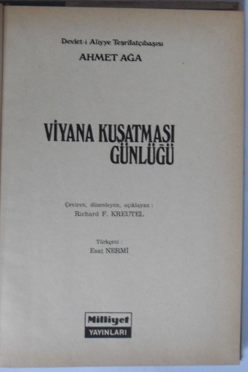 Devlet-i Aliyye Teşrifatçıbaşısı Ahmet Ağa'nın Viyana Kuşatması Günlüğü (Kod: 5-H-22) kitap kapağı