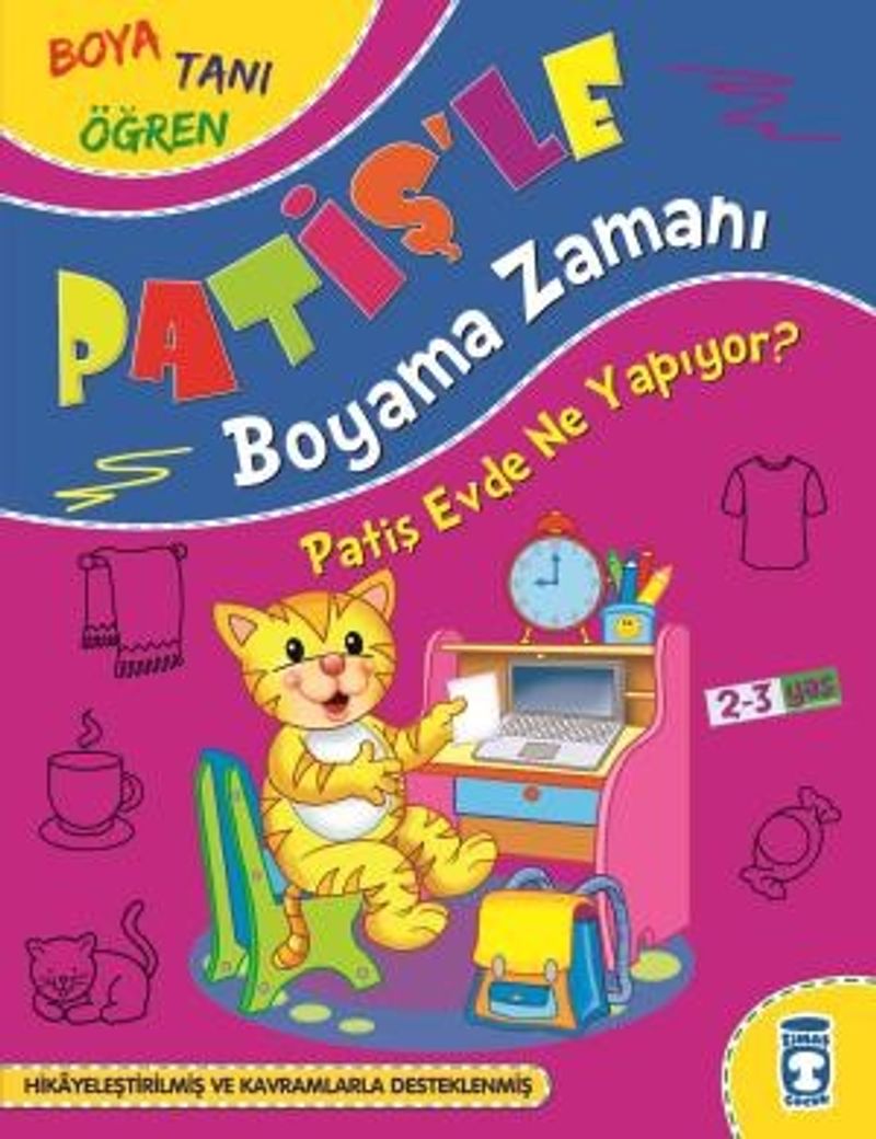 Patiş Evde Ne Yapıyor? / Patişle Boyama Zamanı kitap kapağı