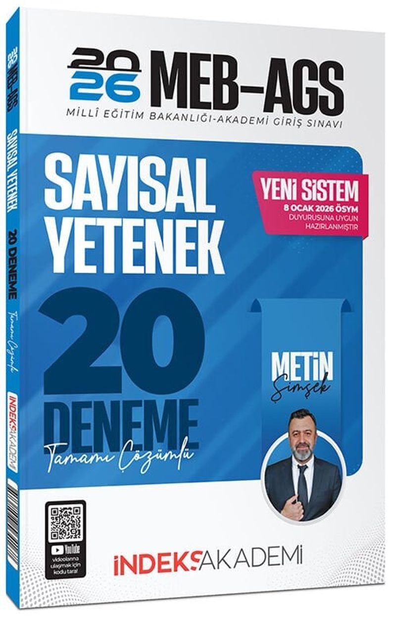 2026 MEB-AGS Sayısal Yetenek 20 Deneme Çözümlü kitap kapağı