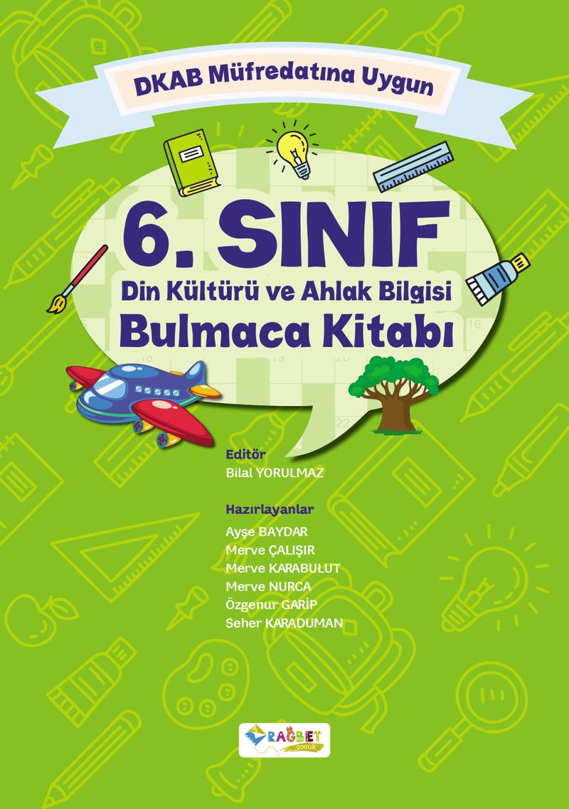 6. Sınıf Din Kültürü ve Ahlak Bilgisi Bulmaca Kitabı kitap kapağı