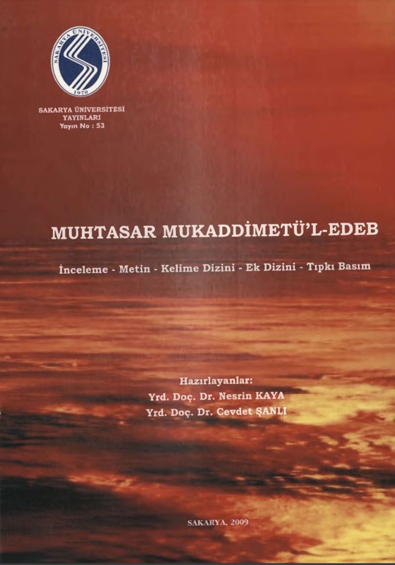 Muhtasar Mukaddimetü'l-Edeb kitap kapağı