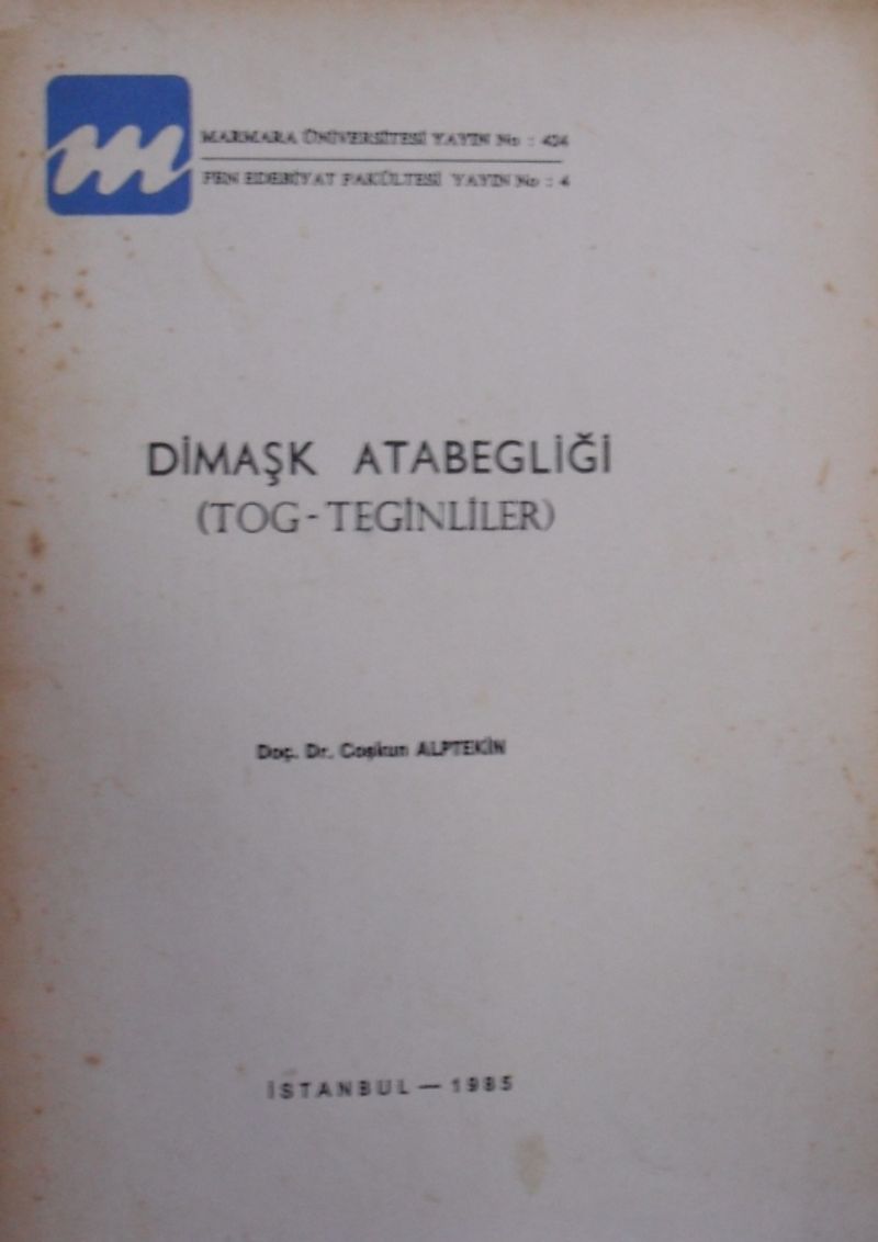 Dimaşk Atabegliği / 39-C-10 kitap kapağı