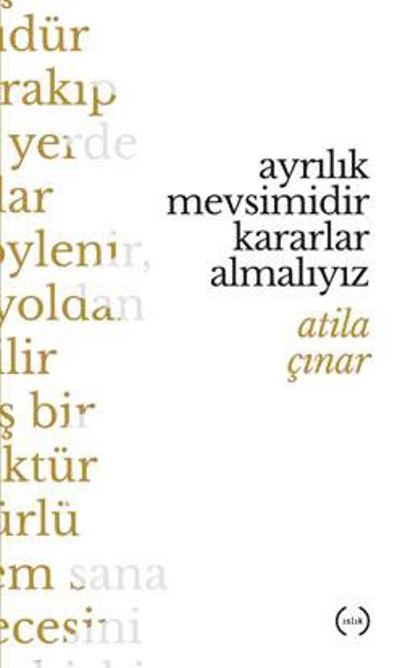 Ayrılık Mevsimidir Kararlar Almalıyız kitap kapağı