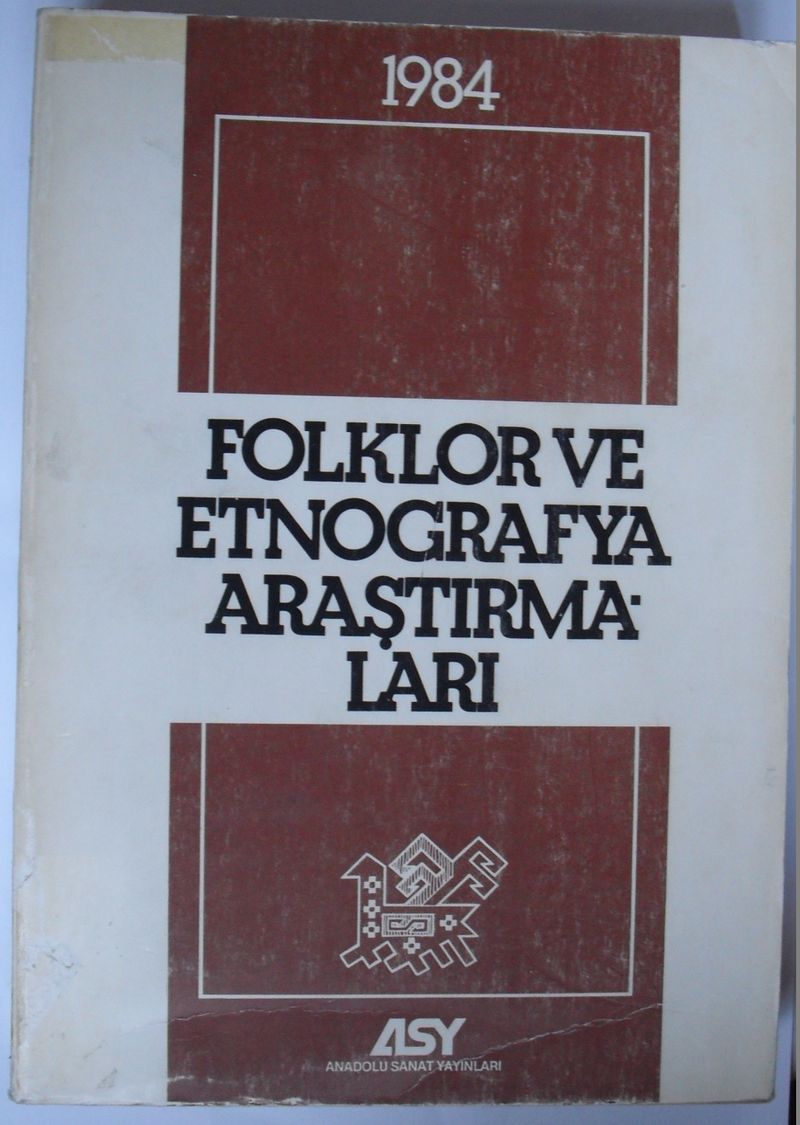 Folklor ve Etnografya Araştırmaları 1984 (Kod: 4-H-7) kitap kapağı