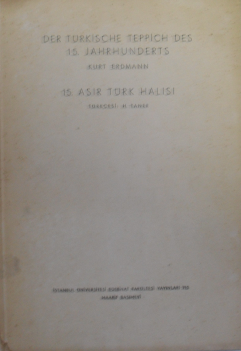 15. Asır Türk Halısı 10-H-49 kitap kapağı