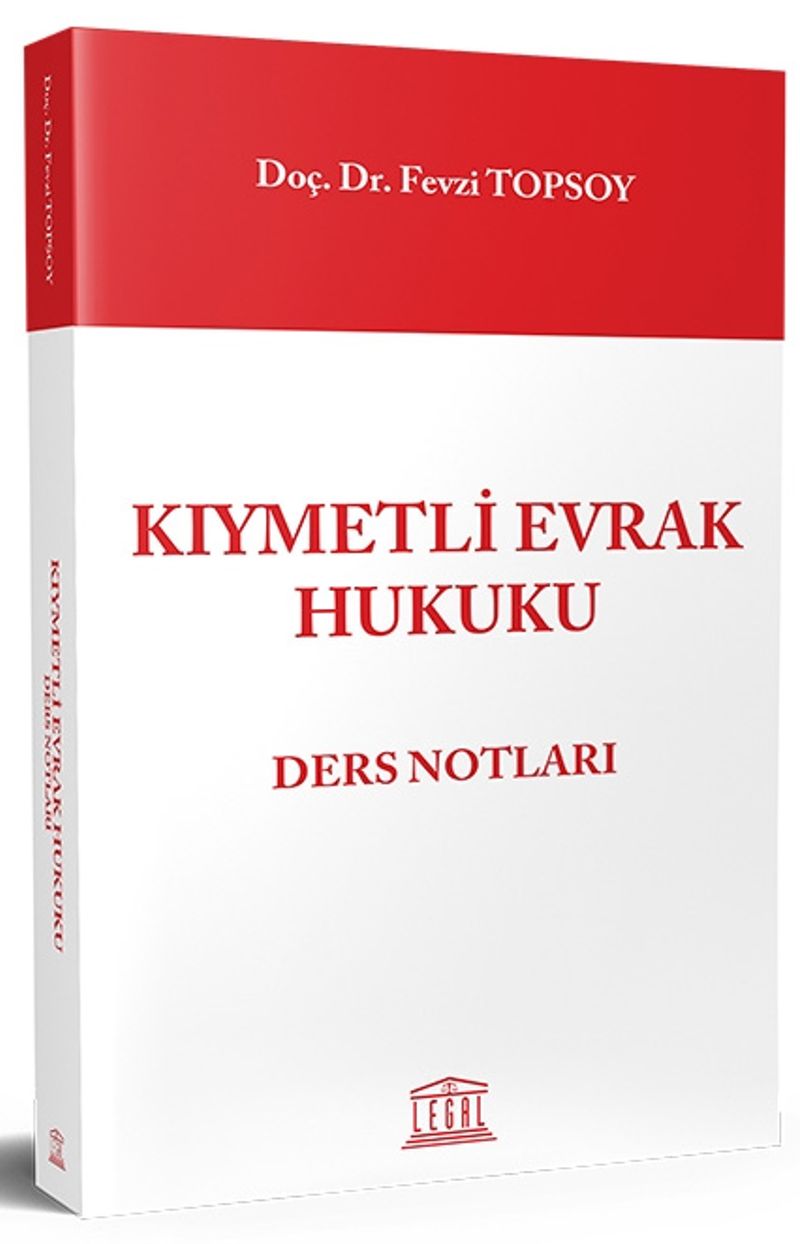 Kıymetli Evrak Hukuku Ders Notları kitap kapağı