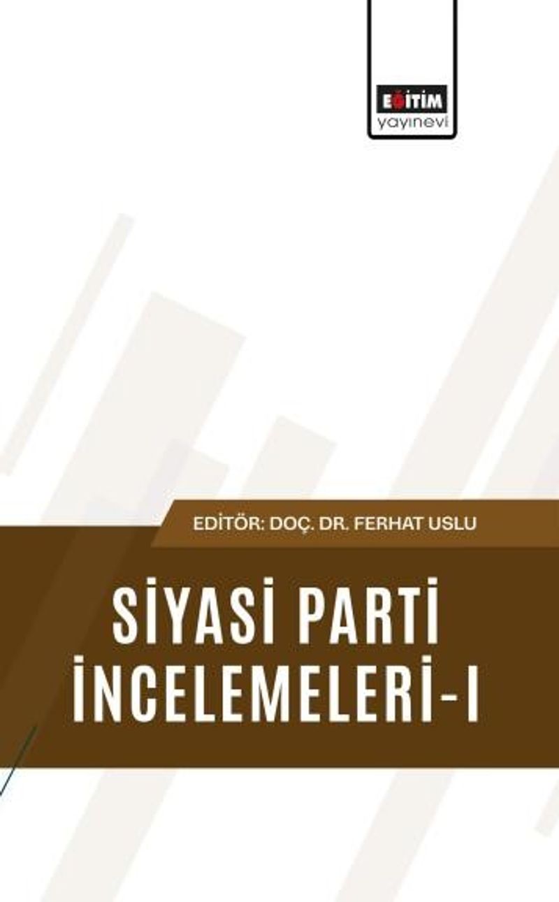 Siyasi Parti İncelemeleri-I kitap kapağı