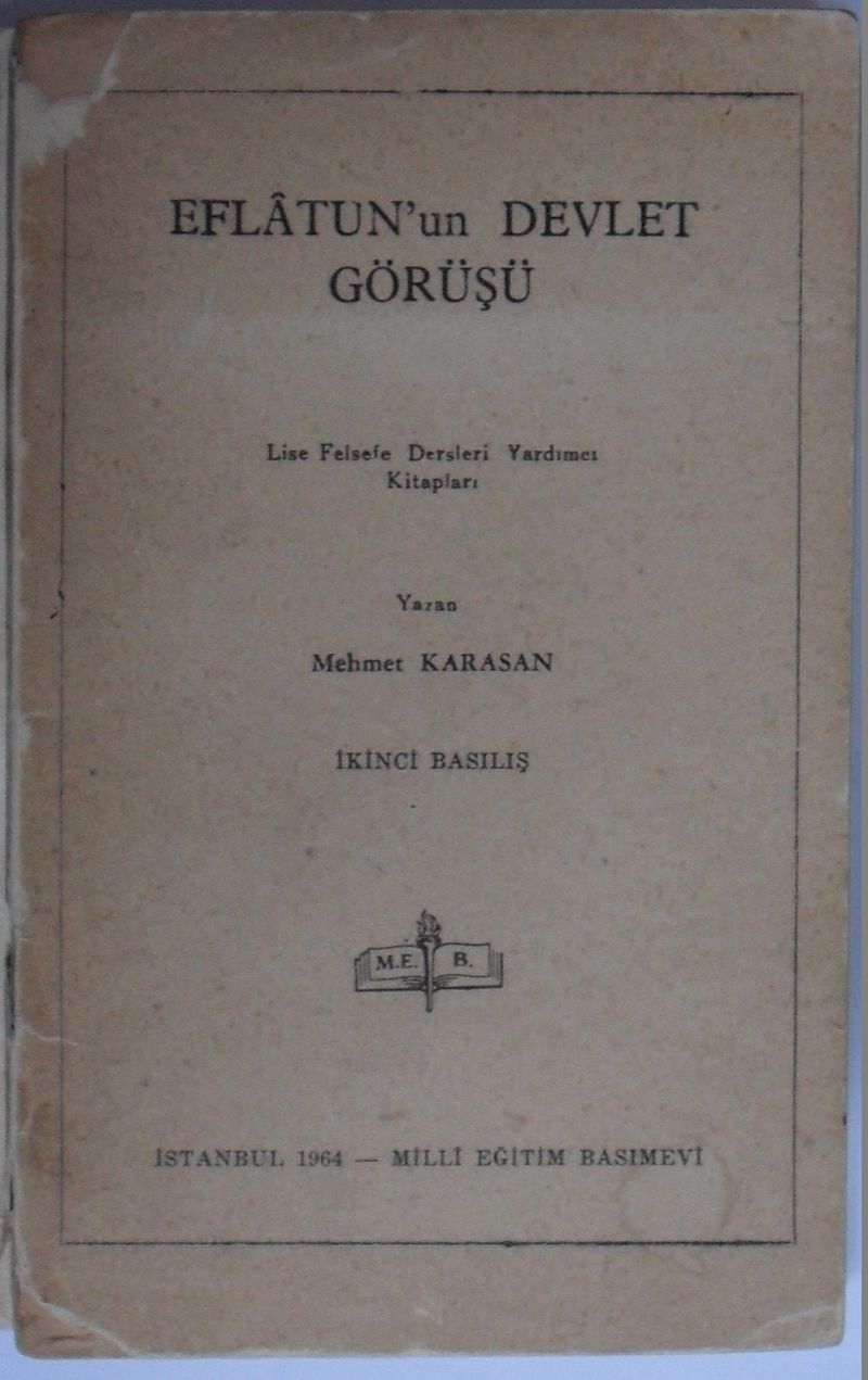 Eflatun'un Devlet Görüşü / 11-Z-207 kitap kapağı