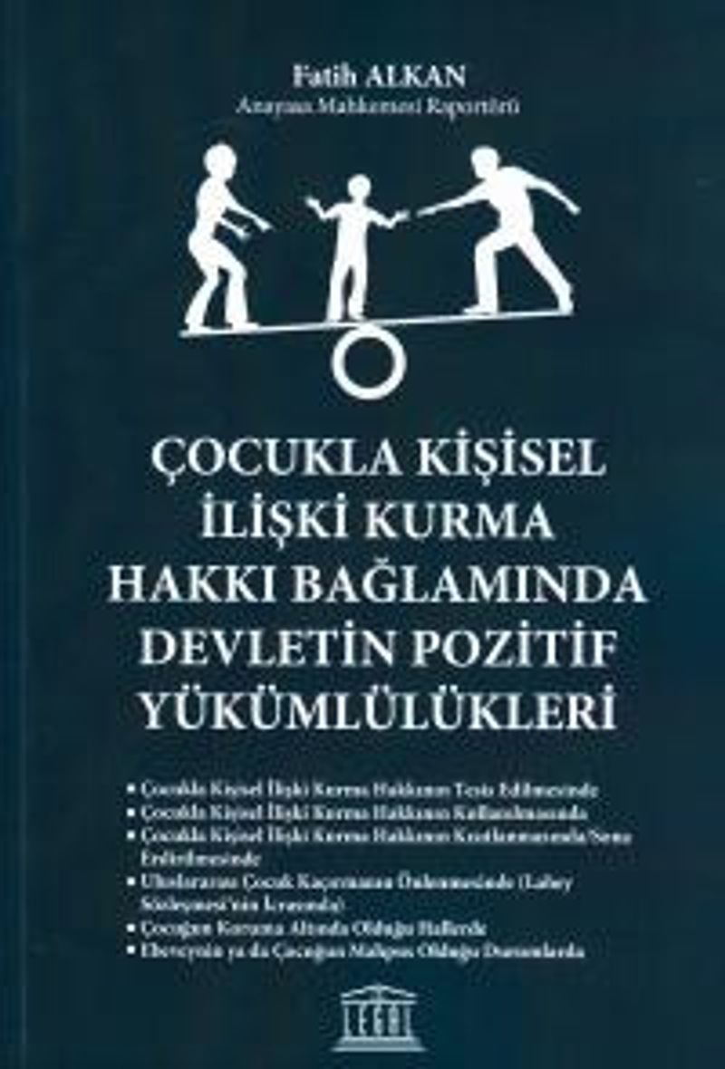 Çocukla Kişisel İlişki Kurma Hakkı Bağlamında Devletin Pozitif Yükümlülükleri kitap kapağı