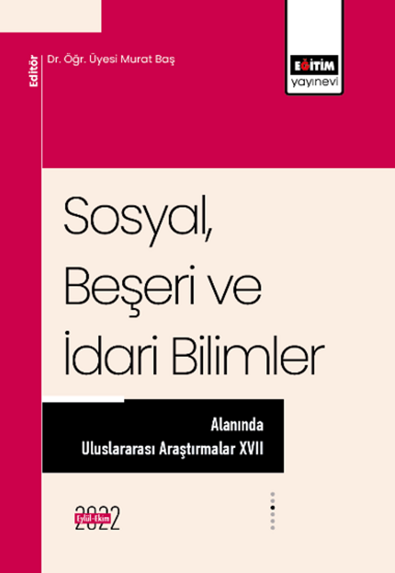 Sosyal, Beşeri ve İdari Bilimler Alanında Uluslararası Araştırmalar XVII kitap kapağı