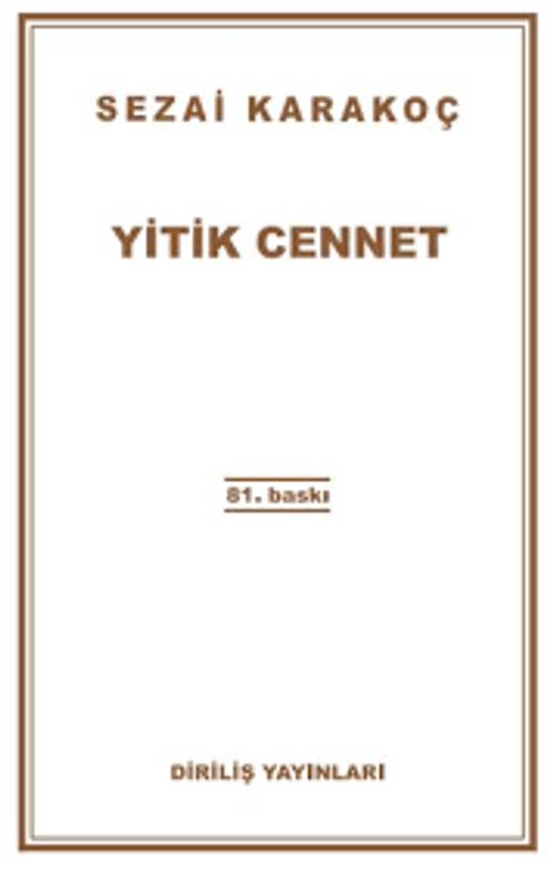 Yitik Cennet kitap kapağı