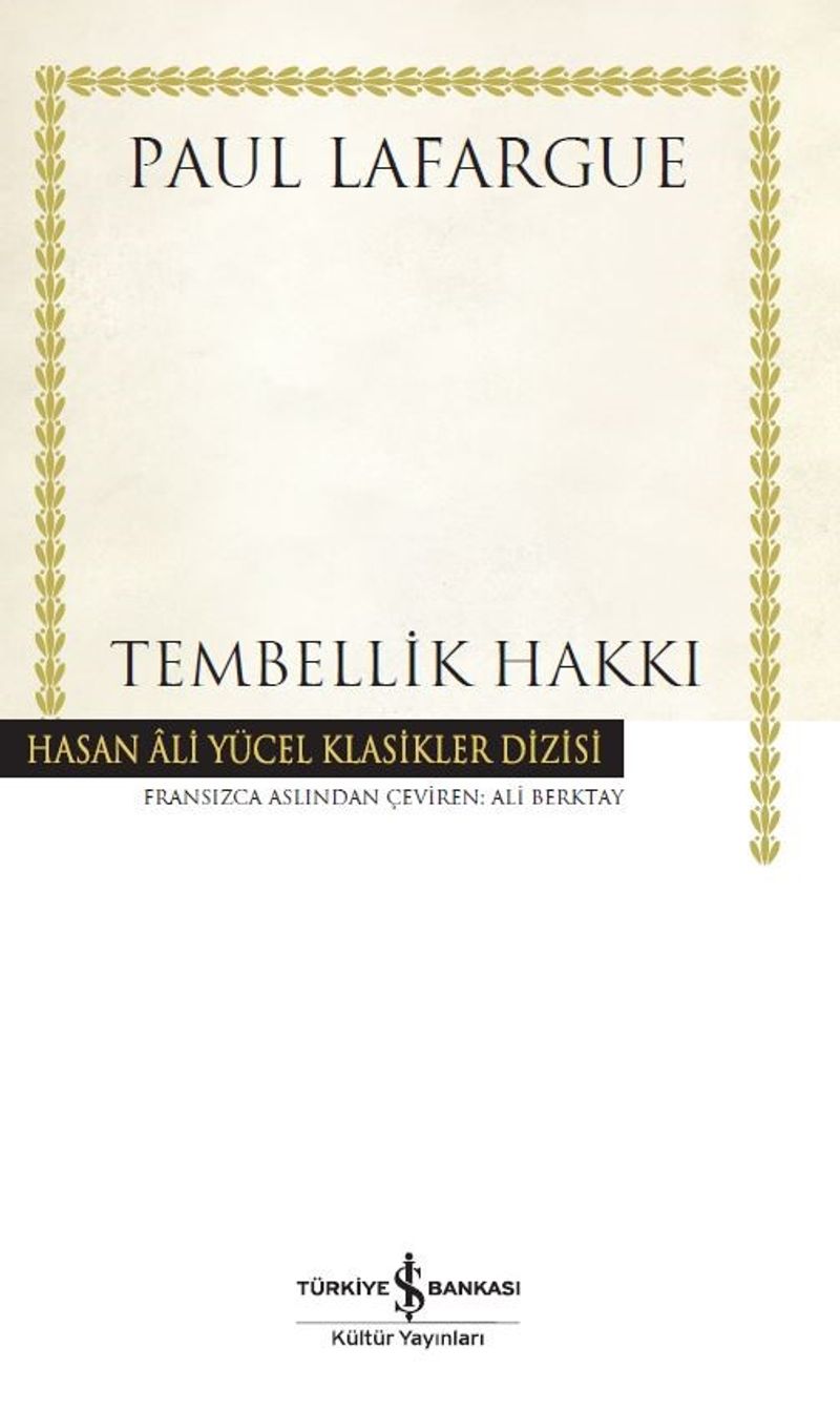 Tembellik Hakkı kitap kapağı