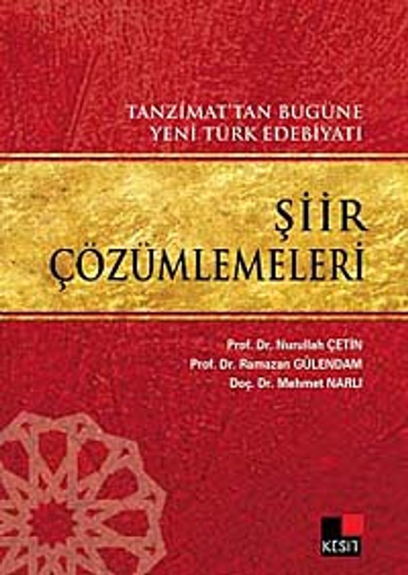 Tanzimat'tan Bugüne Yeni Türk Edebiyatı Şiir Çözümlemeleri kitap kapağı