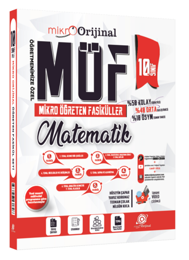 10. Sınıf Matematik MÖF Mikro Öğreten Fasiküller kitap kapağı