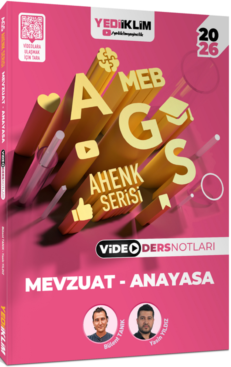 2026 MEB AGS Ahenk Serisi Mevzuat - Anayasa Video Ders Notları kitap kapağı