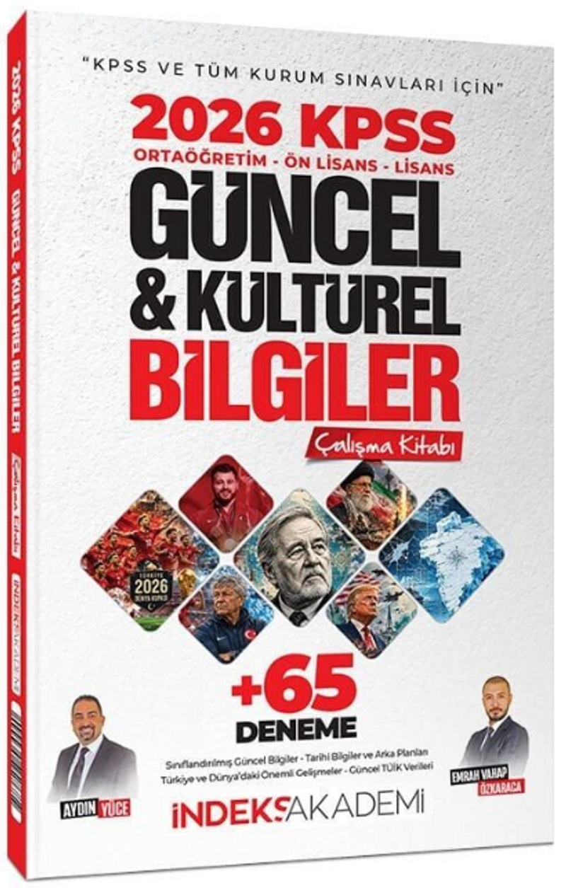 2026 KPSS Güncel ve Kültürel Bilgiler Çalışma Kitabı (65 Deneme İlaveli) kitap kapağı