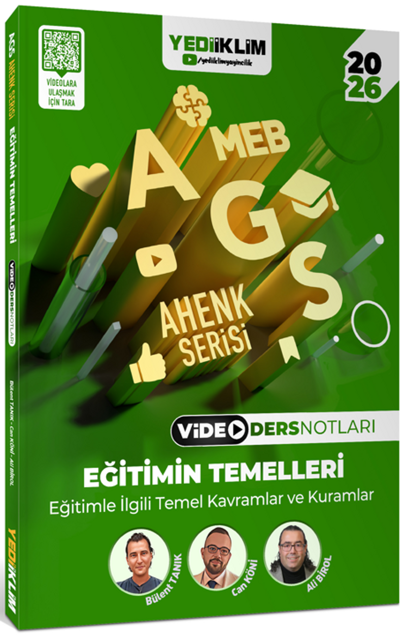 2026 MEB AGS Ahenk Serisi Eğitimin Temelleri Eğitimle İlgili Temel Kavramlar ve Kuramlar Video Ders Notları kitap kapağı