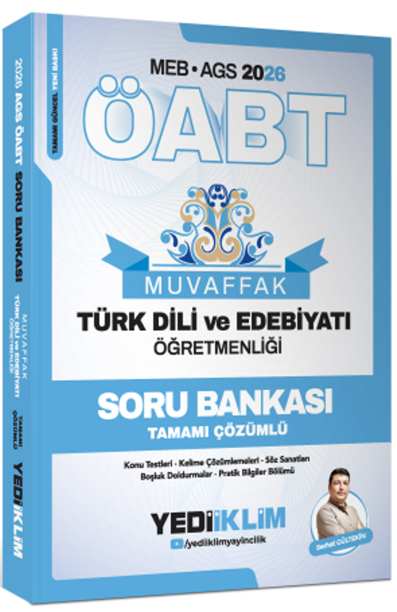 2026 MEB AGS ÖABT Muvaffak Türk Dili Ve Edebiyatı Öğretmenliği Soru Bankası Tamamı Çözümlü kitap kapağı