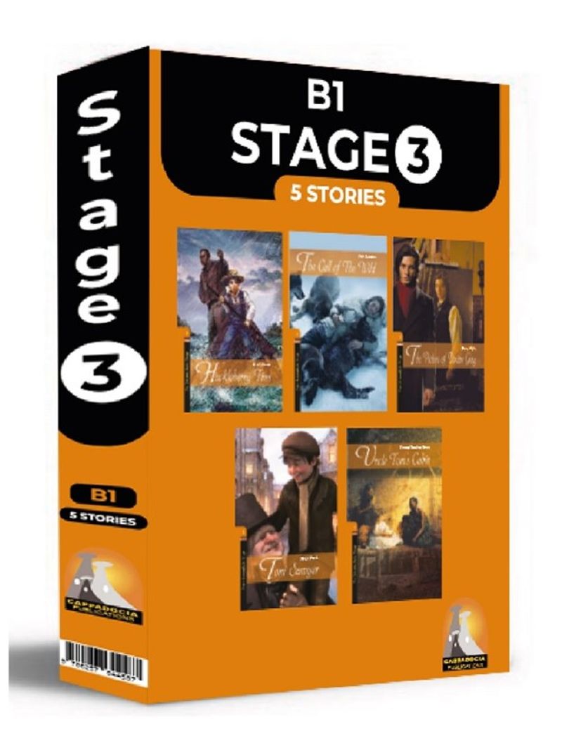 İngilizce Hikaye Stage 3 5'li Hikaye Seti Kutu Tanıtım (B1) Seviyelerinde Kare Kod Okumalı kitap kapağı