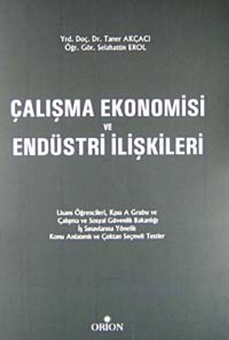 Çalışma Ekonomisi ve Endüstri İlişkileri kitap kapağı