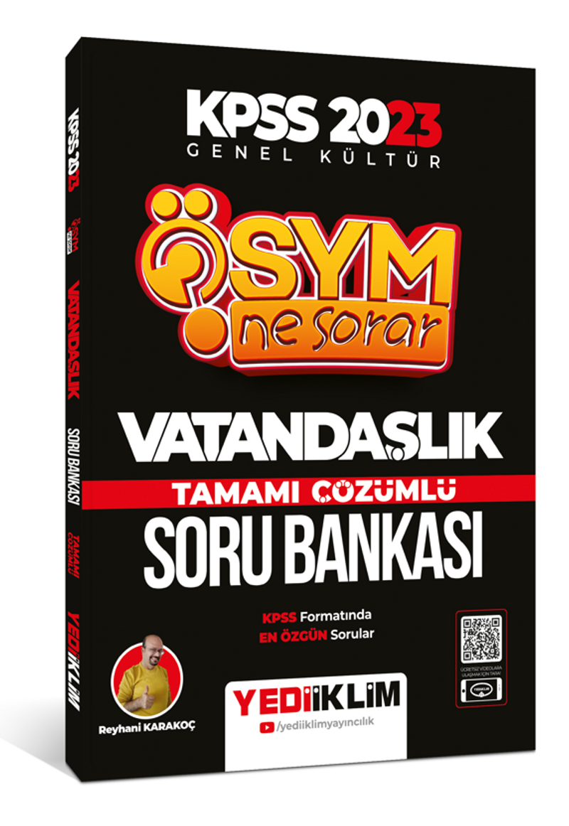 2023 KPSS Ösym Ne Sorar Vatandaşlık Tamamı Çözümlü Soru Bankası kitap kapağı