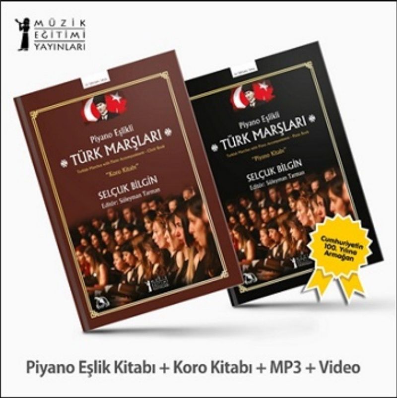 Piyano Eşlikli Türk Marşları kitap kapağı