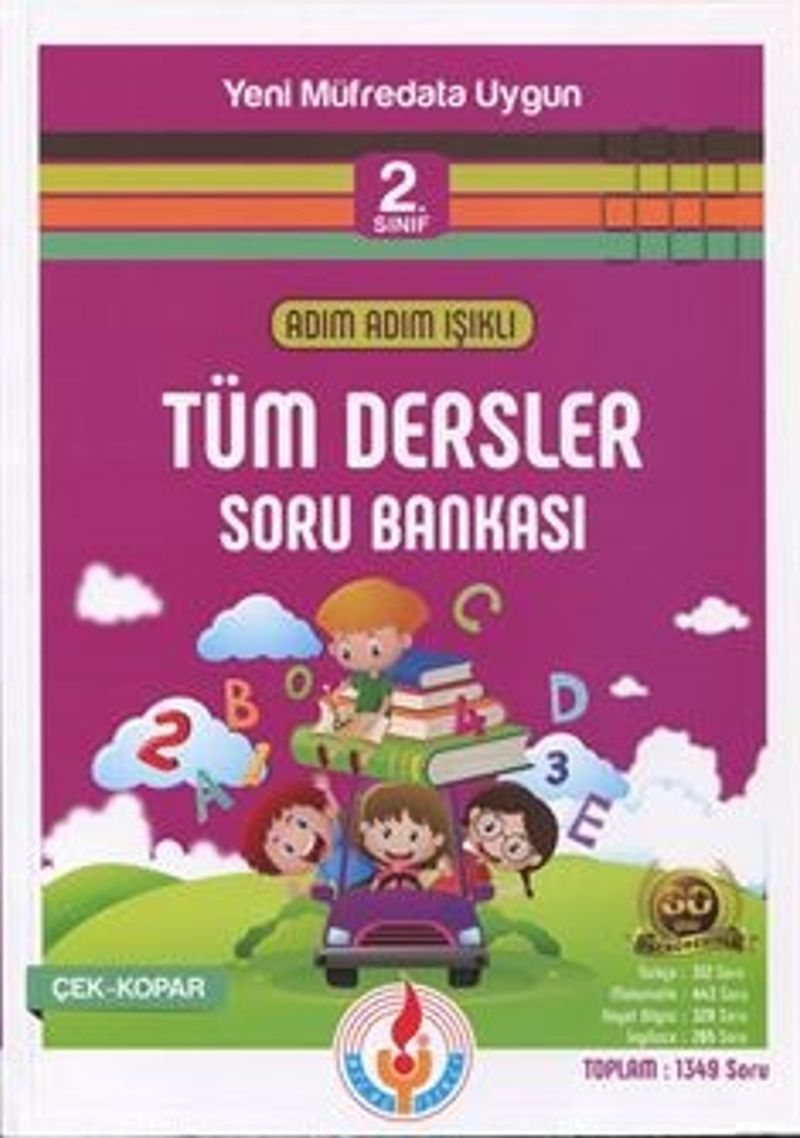2. Sınıf Adım Adım Işıklı Tüm Dersler Soru Bankası kitap kapağı