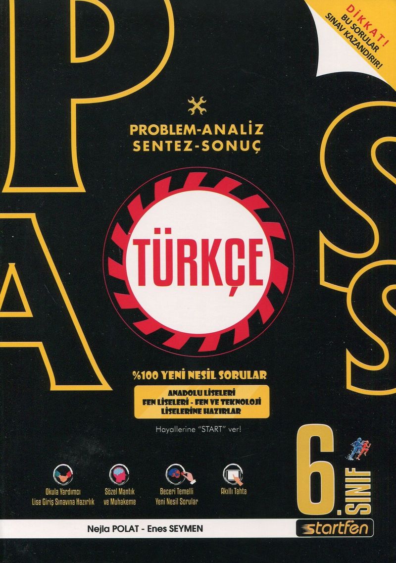 Pass 6. Sınıf Türkçe Soru Bankası kitap kapağı
