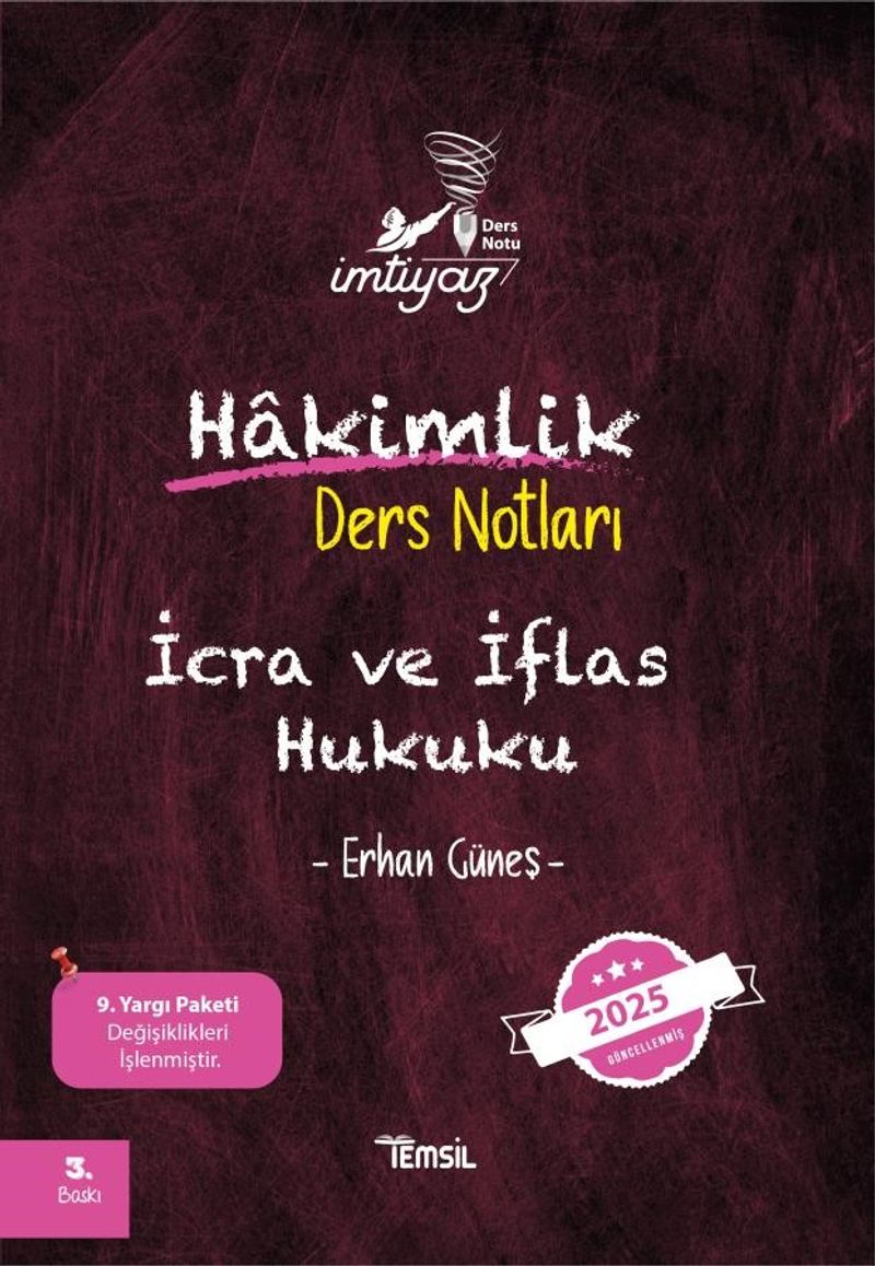 İmtiyaz İcra ve İflas Hukuku Hakimlik Ders Notları kitap kapağı