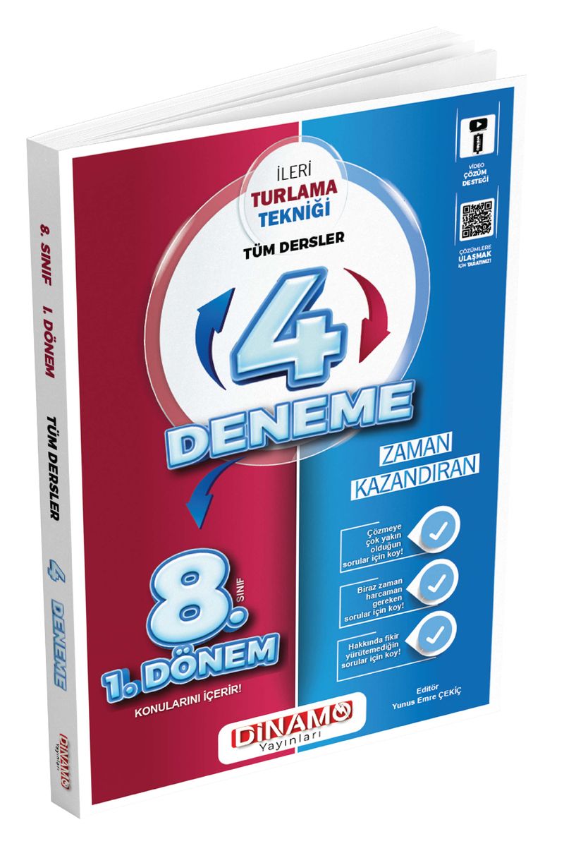 2023 İleri Turlama Tekniği 8. Sınıf I. Dönem Tüm Dersler 4 Deneme kitap kapağı